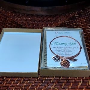BRAND NEW EARTH ANGEL MISSING YOU BRONZE BANGLE BRACELET